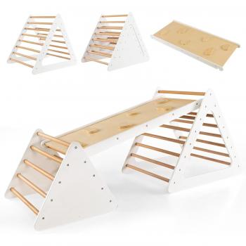 Set Giochi Arrampicata 3 in 1 – 2 Scale + Rampa (Beige)