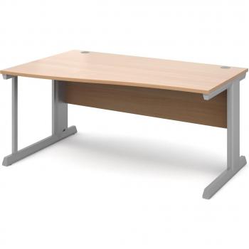 Vivo Left Hand Ergonomic Beech Wave Desk