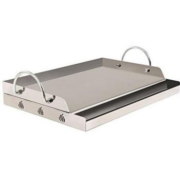 Plancha de acero inoxidable 49,5 x 32 cm para barbacoa
