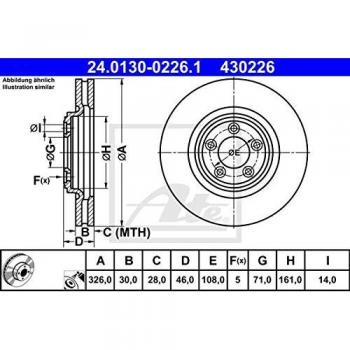 ATE Front Brake Disc 24.0130-0226.1
