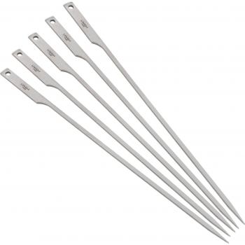 Backyard BBQ Skewer Kit – 5 Flat Titanium Spikes (10”)