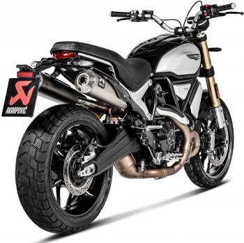 Akrapovic Slip‑On Titan Auspuffset – Ducati Scrambler 1100 (2018–2020)