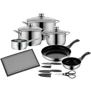 WMF 10‑teiliger Edelstahl‑Topf‑Kombi – Induktionsgeeignet, Cromargan Finish
