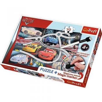 Puzzle Plus 70 + Lichtspiele Rennwagen Abenteuer