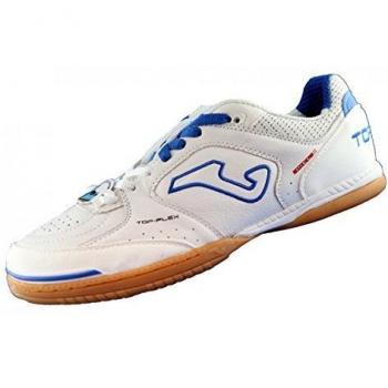 JOMA Top Flex, Zapatillas de Futsal Unisex Adulto, Blanco (White-Black-Orange), 44 EU