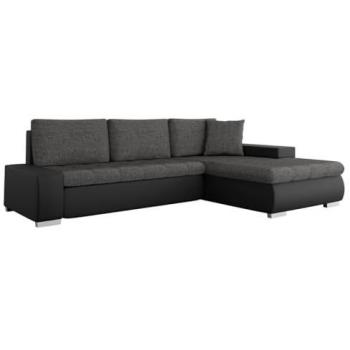 Canapé d'angle luxueux Comfivo 119 – Soft 011 + Lux 06 – Couchage avec boîte de literie