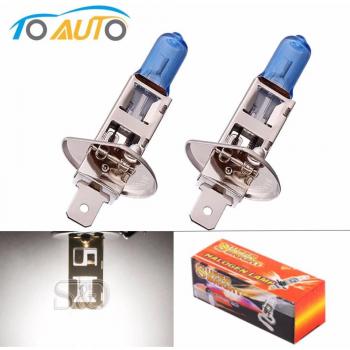 Halogène H1 55W Phare de Voiture, Blanc Brillant – Lot de 2