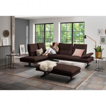 Luxe L‑Ecksofa „Broadway“ in Espresso S37, W.SCHILLIG