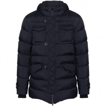 Herno Men's L'eskimo Down Jacket | Blue | Size 52 | Quilted, Lightweight, Windproof