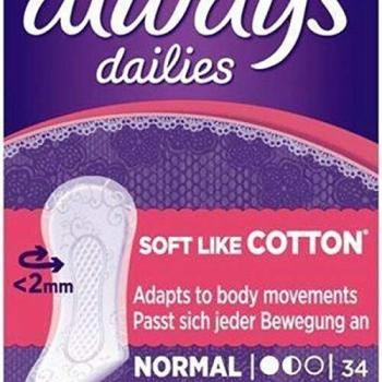 Always Dailies Inlegkruisjes Soft Like Cotton 34 Stuks