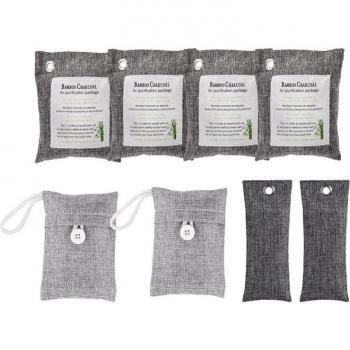 Eco-Friendly Charcoal Air Freshener Bags 8 Pack (4X200G+2X100G+2X75G)