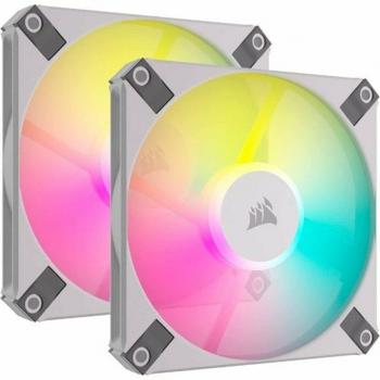 Corsair iCUE AF120 RGB Slim Kit de 2 Ventilateurs avec Roulement Fluide Dynamique PWM 120 mm Noir