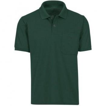 TRIGEMA Damen Polohemd (L) – Einteiliges Shirt mit Brusttasche, Farbton Tanne