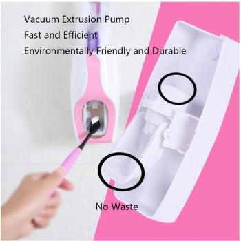 Sticky Suction Toothbrush Holder and Toothpaste Squeezer Combo
