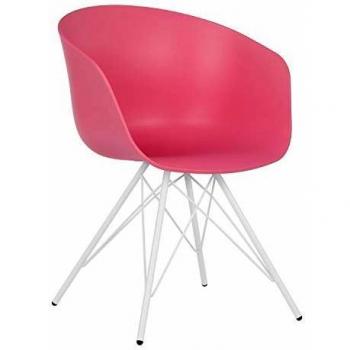 Chaise Yäh Métal SKLUM Confettis de Roses Blanc