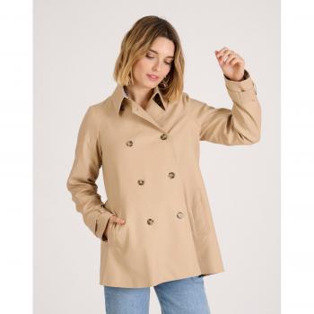 MangaLargo – Gabardina Sofisticada con Bolsillos