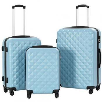 Sonata Premium Hardcase Trolley Set 3 Piece Blue ABS Luggage Kit