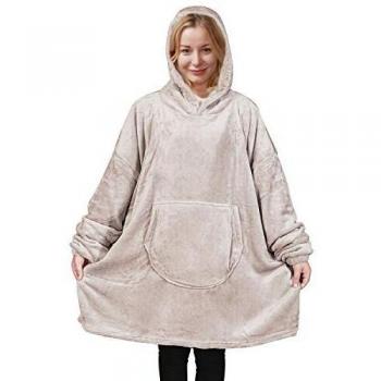 MegaSnug Grey Flannel Wearable Blanket