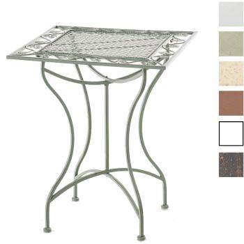 Table de Jardin en Fer Forgé ASINA 60 x 60 cm, Vert Antique pour 4 personnes