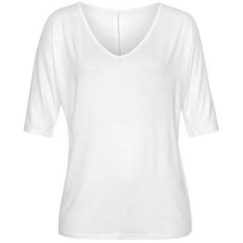 Vivance T-Shirt, mit Cut-outs am Ärmel, Kurzarmshirt mit V-Ausschnitt, casual
