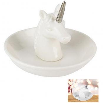 Bijou-Cachette Licorne Argenté Ivoire – 10 × 8 cm