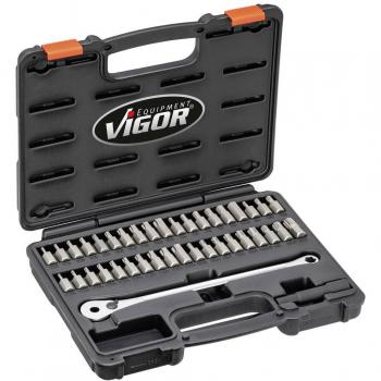 Juego de puntas VIGOR V7784 para llave de carraca