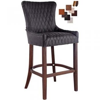 Vintage Hocker CLP HANOI 4‑Fußgestell, Kunstleder, Fußablage
