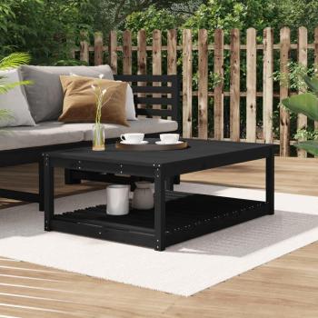 Table de jardin 121x82,5x45 cm en bois de pin noir