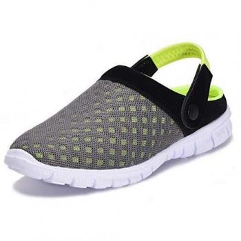 Grüne Mesh-Sandalen Herren & Damen Freizeit Hausschuhe mit rutschfester Sohle, EU 40