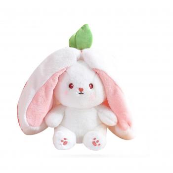 Poupée Lapin Doux Oreiller Réversible
