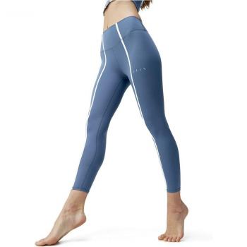 Leggings de yoga femme Born Living Yoga Vani 7/8 taille haute bleu et blanc