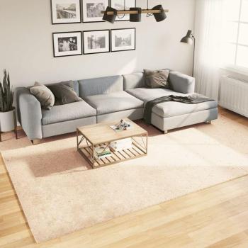 Alfombra Beige Lavable de Pelo Corto 240x340 cm