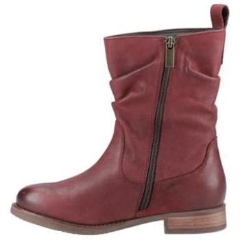 Bottes Hush Puppies Mi-Mollet Femme Bordeaux