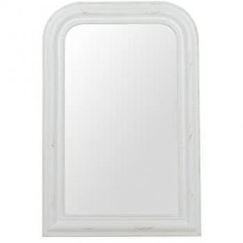 Miroir Vintage Blanc en Bois 56x3x84 cm