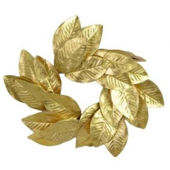 Coroncina foglie d'oro ø30 cm