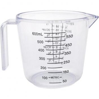 Klarer Kunststoff-Messbecher, 150/300/600ml, 1 Stück