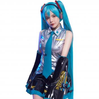Costume Hatsune Miku Halloween, Perruque Laiteuse incluse