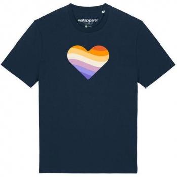 Watapparel Unisex T-Shirt mit Regenbogenherz