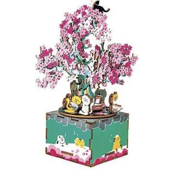Maqueta 3D Caja de Música Árbol de Cerezo