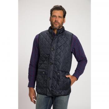 5XL Plus Size Diamond Quilt Vest for Men, Blue, JP1880