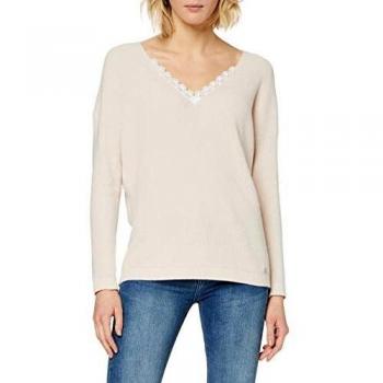 Superdry Harper Lace Vee Knit, suéter naranja, talla XXS