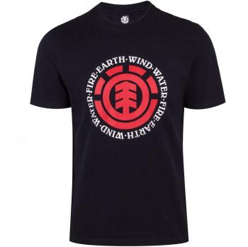 Camiseta Element Seal de Manga Corta Hombre, Negro (Flint Black), XS