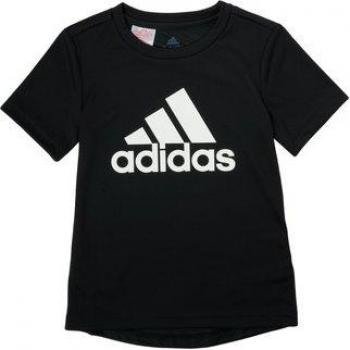 Adidas T-shirt garçon logo épais – Noir/Blanc