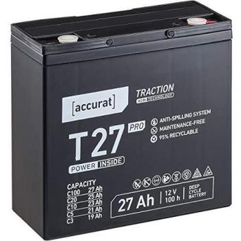 Accurat 12V 27Ah AGM Blei-Akku