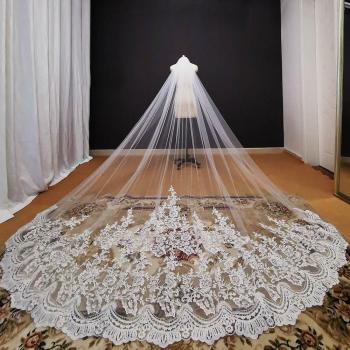 Hochzeitsaccessoire: Spitzen Schleier 1 Schicht