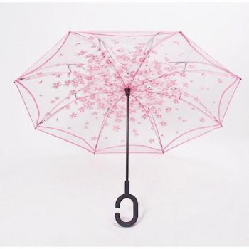 Foldable Windproof Umbrella with Sakura Design