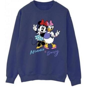 Disney Dames Sweatshirt met Minnie Mouse en Bloemen (Marine)