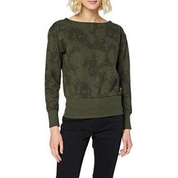 Sudadera de Mujer G-STAR RAW Xzyph, Cuello Redondo, Algas/Dk Combat