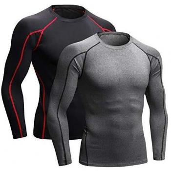 Niksa Maglia Palestra Uomo Manica Lunga e Corte