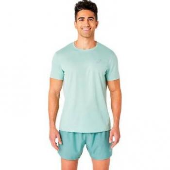 Camiseta Asics Core 2011C341 – Verde Agua, Manga Corto, Deporte